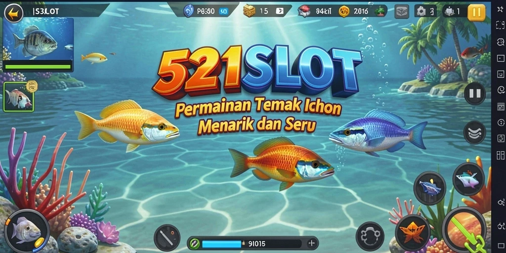 Tampilan gameplay seru di 531SLOT dengan aksi menembak ikan.