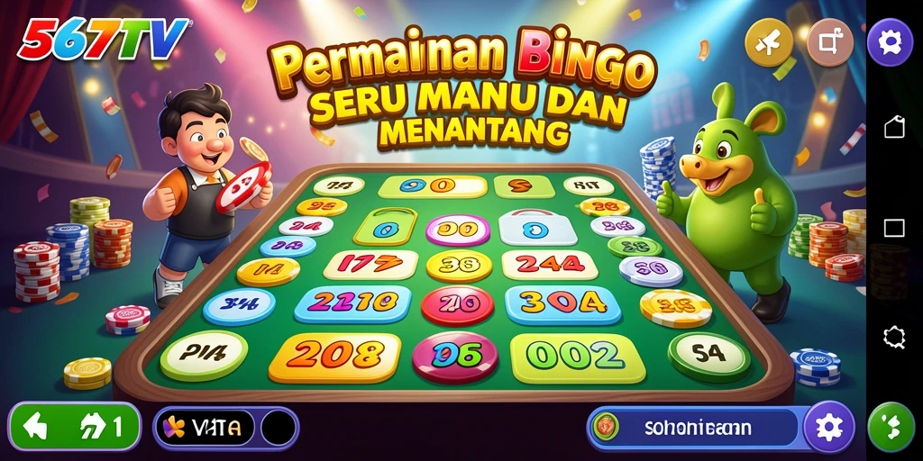 Tampilan menarik dari gameplay Bingo di 567TV.