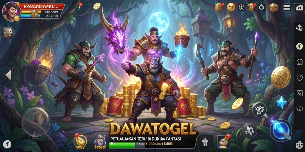 Tampilan gameplay petualangan menakjubkan di DAWATOGEL.