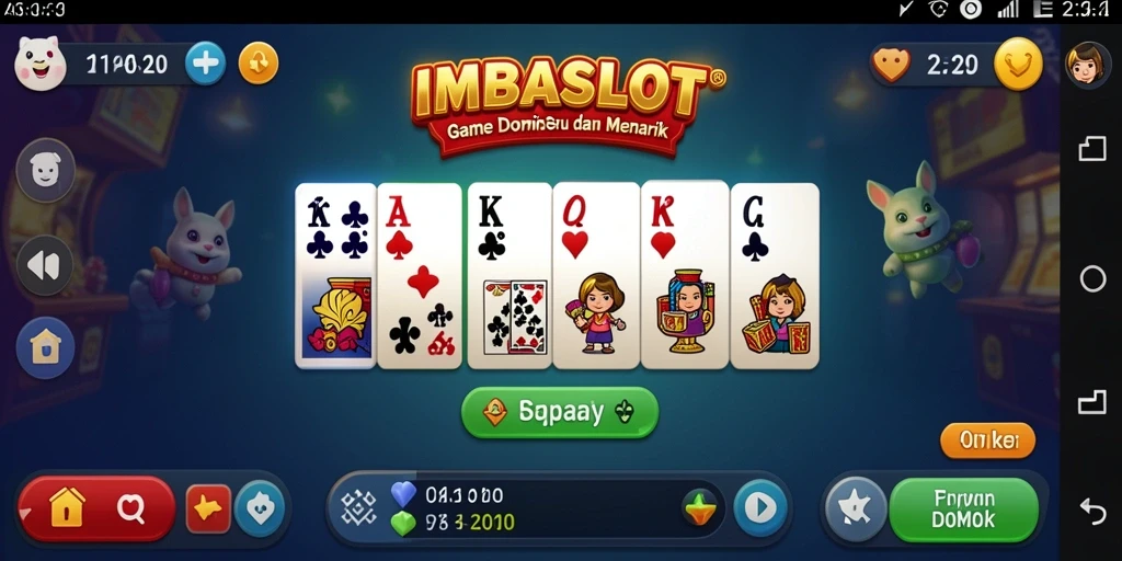 Tampak layar permainan domino yang seru di IMBASLOT.