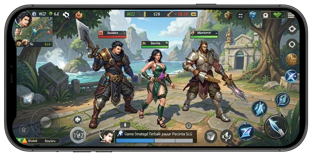 Tampilan screenshot IN22 menunjukkan aksi strategis yang mendebarkan.