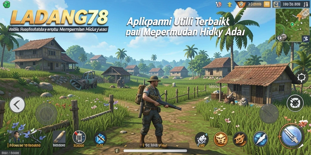 Tampilan antarmuka utama LADANG78 dengan fitur pengingat dan jadwal.