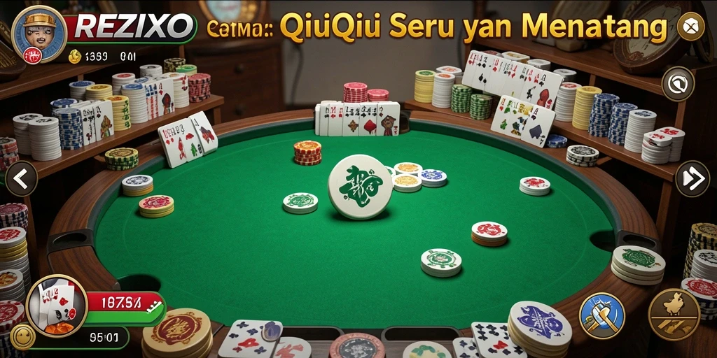 Tampilan gameplay QiuQiu yang seru di REZIXO.