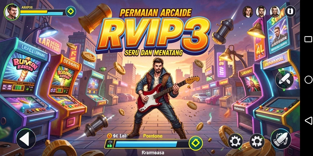 Tampilan gameplay seru dari RVIP3 dengan grafik menarik dan tantangan mendebarkan.