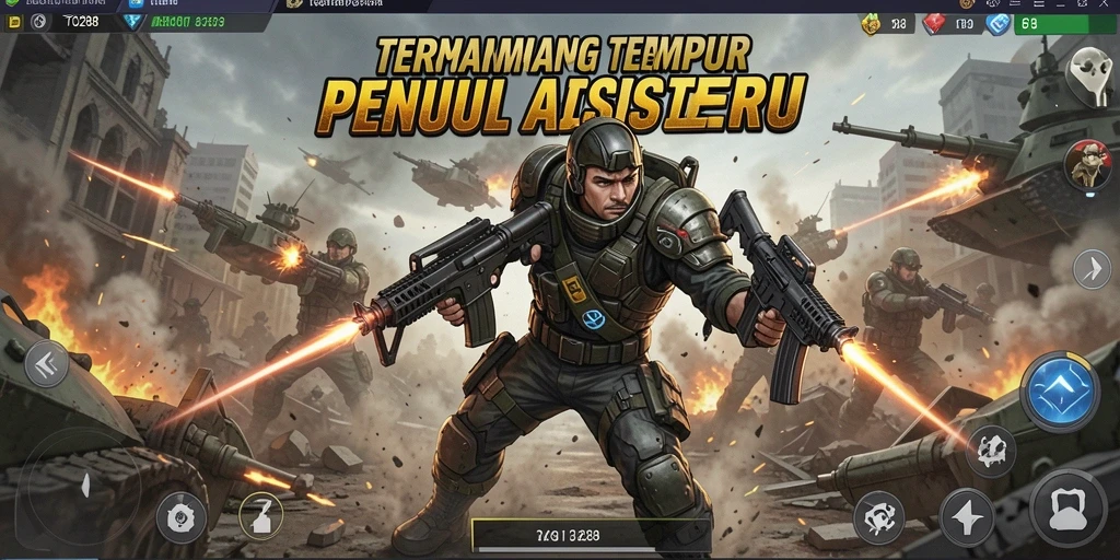 Screenshot gameplay TO288 menunjukkan aksi tempur yang mendebarkan.